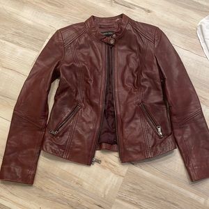 Andrew Marc leather jacket- burgundy